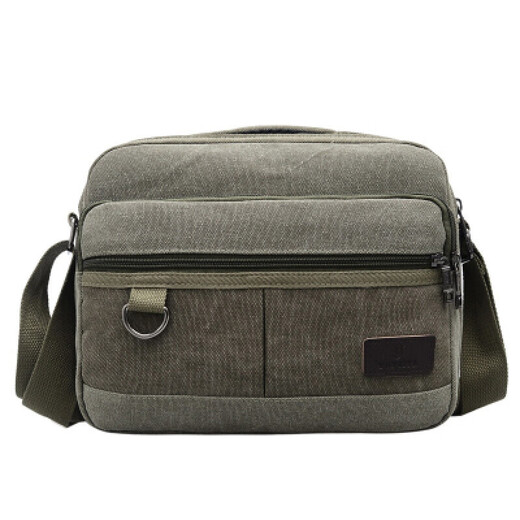 Xushansi shoulder tool bag thickened shoulder crossbody canvas bag hardware electrician tool bag canvas large heavy-duty wear-resistant horizontal style brown small size 1511