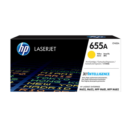 HP (HP) Оригинальный 655A Caner Cartridge CF450/451A, подходящий для M652/M653/M681/M682 серии принтер CF452A Желтый тонер картридж приблизительно 10 500 страниц