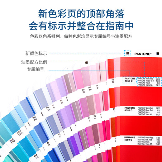 新品【官旗正版】Pantone潘通色卡GP1601B国际通行Pantone旗舰店 彩通 PANTONE配方指南 通用国际标准专色 色卡1-7开头CU卡专色色卡通用色卡 色卡+电子色库会员