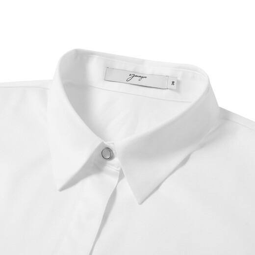 YOUNGOR long-sleeved shirt for women plain DP no-iron shirt pure cotton fabric comfortable anti-wrinkle flat and easy to care for VLDP10171BFW white 36