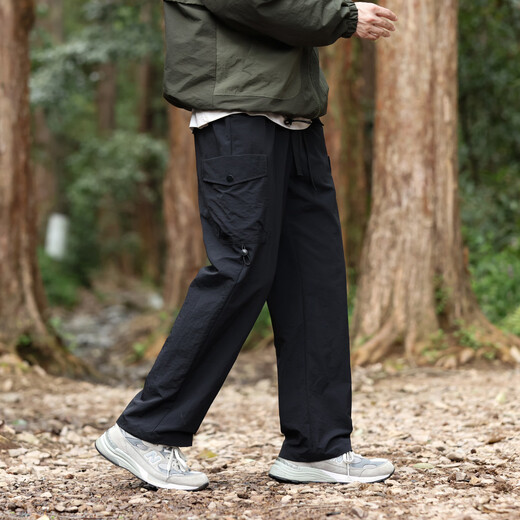 Dingfengbaoluo outdoor assault pants men's autumn mountain casual loose workwear straight long pants 29018 black XL
