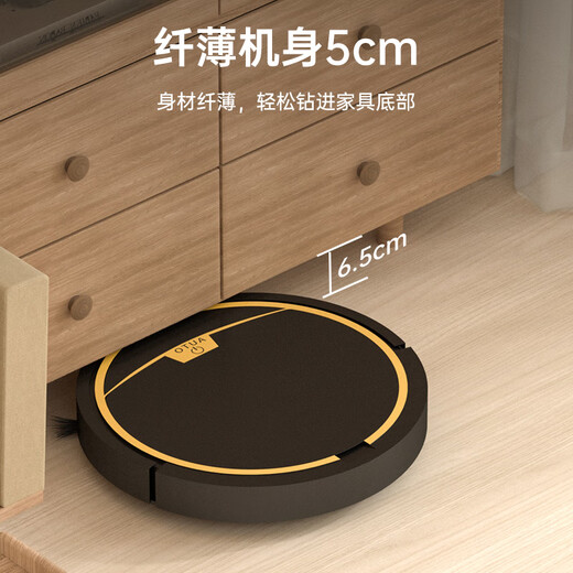 Jinggou selecciona robot de barrido inteligente, barrido y trapeador todo en uno, aspiradora completamente automática, trapeador, lavado y trapeador doméstico, regalo de electrodomésticos pequeños con carga automática todo en uno, negro, control remoto, tanque de agua trasero