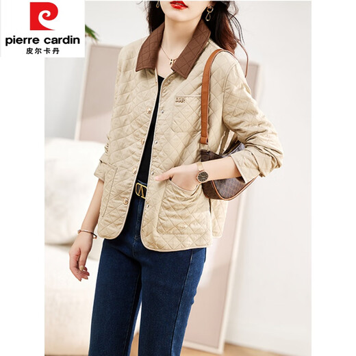 
Pierre cardin European short jacket for women middle-aged 2025 autumn and winter new European products sewn diamond thin cotton jacket clamp Juncao color 3XL 143Jin [Jin equals 0.5 kg]-155Jin [Jin equals 0.5 kg]