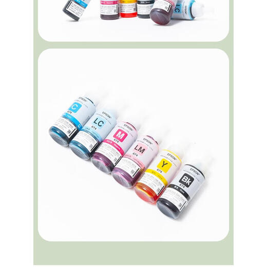 爱普生原装墨水L801L805L1800L850L810R330打印机连供6色T674专用 黑色BK