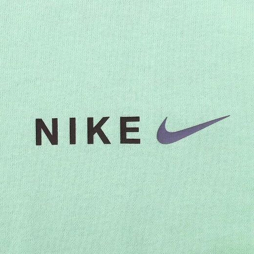 NIKE manches courtes hommes été nouveau col rond vêtements de sport ample à manches mi-longues respirant hommes T-shirt HF6172-376 imprimé vert S