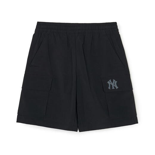 MLB官方 男女情侣休闲短裤宽松大口袋运动裤SMB06 纽约洋基队/黑色 S