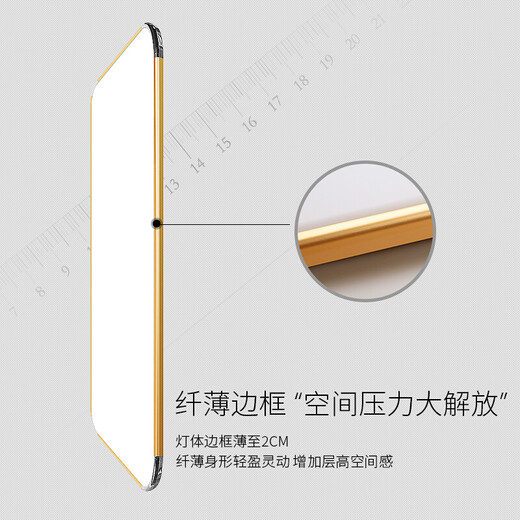 Light luxury high-end LED ceiling lamp rectangular and atmospheric living room lamp bedroom lamp modern simple study room lamp restaurant lamp slim and atmospheric thin silver 110*70 stepless dimming