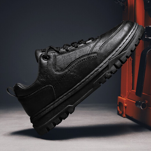 Changxiang Huili waterproof and non-slip work work chef kitchen pure sports and leisure spring autumn and summer leather shoes men's board shoes labor protection DG16 all black 42