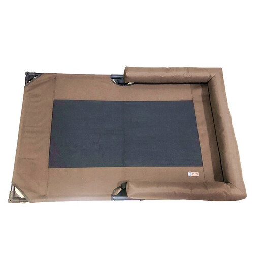 Haustierprodukte K/H Hundebett Haustierbett Großes Hundebett atmungsaktives Schmiedeeisenbett Golden Retriever Alaska Riese Großer Hundebett Kaffee + Halbkissen Länge 127*Breite 80*Hoch 22,5 cm