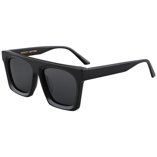 Moscot Lemtosh Sonnenbrille Frauen europäische und amerikanische quadratische schwarze Dicke Brille Hip-Hop-Brett Sonnenschutz Big Face Polarisierte Sonnenbrille Männer Schwarze Rahmen + polarisierte graue Linse