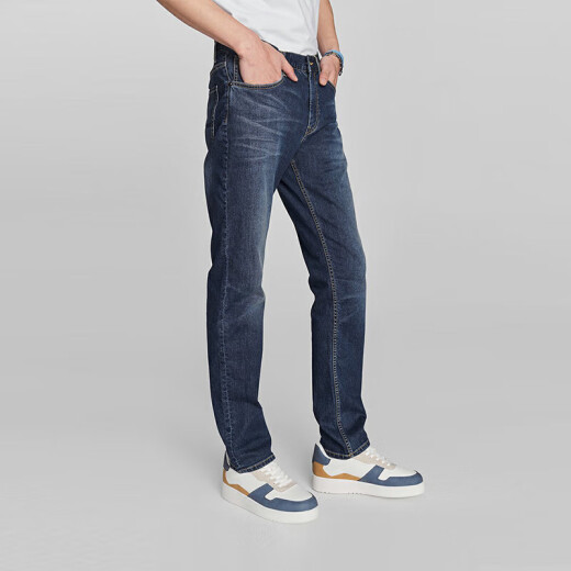 Lee723 Slim Mid Winist Fees rectos Azules Azules delgados Jeans fríos Pantalones de moda