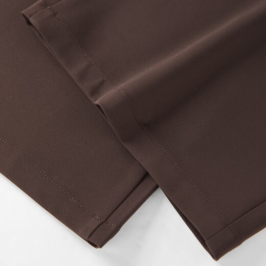 PeaceBird Women's Primavera 2024 Nuevos pantalones drapeados con cordones A1GBE1506 Brown XL