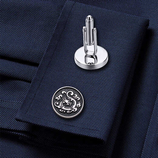 Cufflink 2024 Neues Produkt Xiangyun Dragon Muster Manschettenknöpfe Herrenhülsennägel High-End-Hemd Französisch Manschettenknopf Metall Manschettenknöpfe L709 Gold Manschettenknöpfe-Xiangyun Dragon Muster