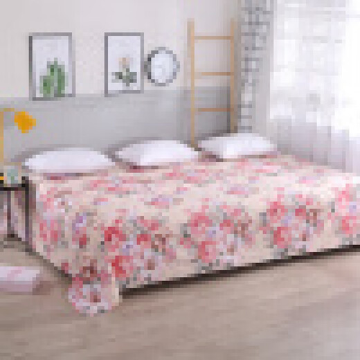 Lubaoxing (LUBAOXING) king-size Kang bed sheet, single tatami, rural large Kang single cloth, 3-meter long and wide bed sheet, Song of Alphabet - Bean Paste 3.5m x 2.3m (without pillowcase)