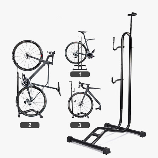 Universal bicycle parking rack L-shaped plug-in display rack mountain road bike repair rack support rack three-in-one [separate design]