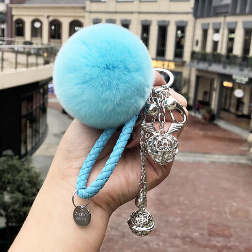 Mu Mingerlai Mädchen Herz Key Chain Kreative Schlüsselkette Frauen Otter Rabbit Hair Ball Plüsch Anhänger Auto Schlüsselkette Mädchen Pack Pendell