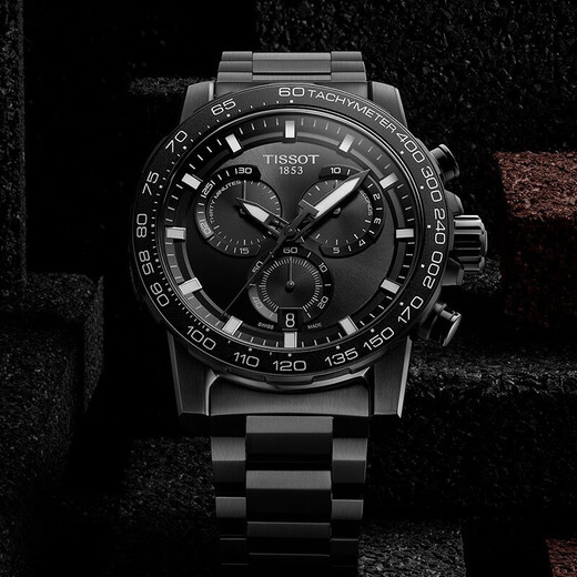 Tissot (TISSOT) official flag Swiss watch Sugan series fashionable quartz men's watch as a New Year gift for your boyfriend Gong Jun's same style Black Warrior steel belt