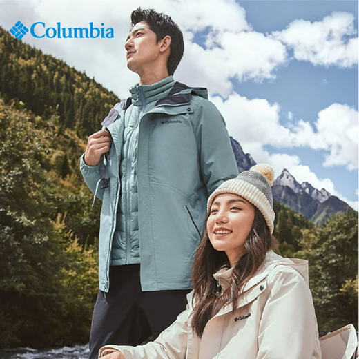 Columbia Columbia en plein air couple de vêtements d'amortisseur imperméables en bas de veste en un en un1504 465 / bleu foncé (24 nouvelles couleurs) S
