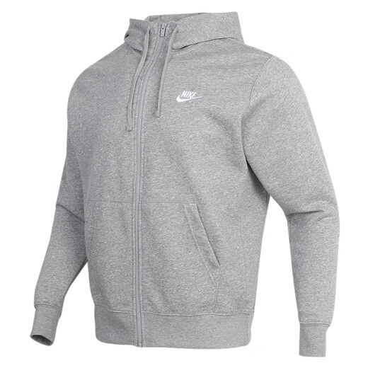 Nike (NIKE) Jacket Men's 2025 Autumn and Winter New Sportswear Windproof Casual Top Loose Hooded Knitted Jacket Hot Recommendation/Classic Fashion Gray/Photo Refund 5 L (175/92A)