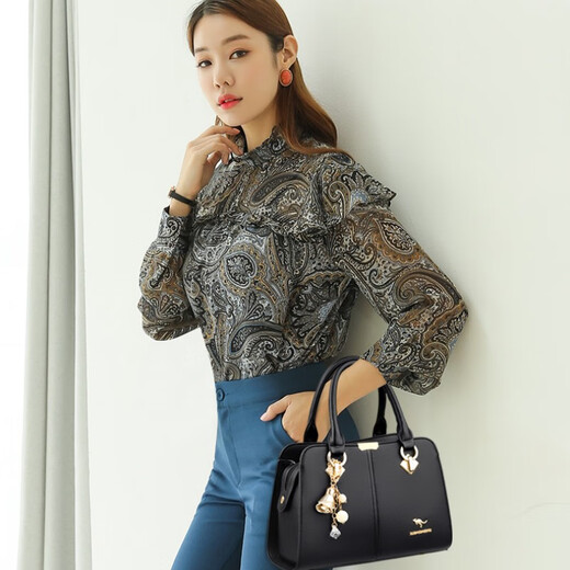 XUEAIDAISHU high-end women's bag genuine leather gift for mother and wife 2025 new middle-aged mother women's handbag white exquisite gift box + gift bag + hand bag card holder