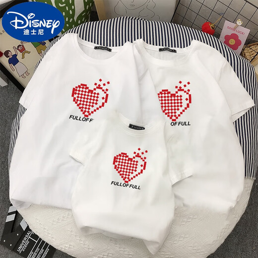 
Disney Street Fried Parent-Child Clothing 2024 New Trendy Family Four T-shirts Mother and Daughter Summer Clothing Fashionable Pure Cotton Short Sleeve T N761: Red 100cm