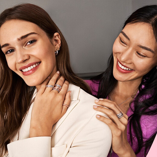 PANDORA Hengyao Sansheng Ring Rose Gold Stylish Interlaced Design Birthday Gift for Girlfriend