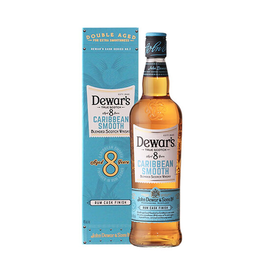 帝王（Dewar's）陈酿调配型苏格兰威士忌进口洋酒基酒进口威士忌 帝王8年-加勒比朗姆桶700ml