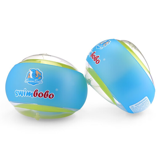 swimbobo儿童游泳手臂圈浮袖 游泳装备蓝色独立多气囊水袖漂 BO1200L
