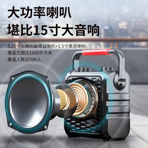 Newmine K77 Wireless Bluetooth en haut-parleur extérieur Volume Square Dance Audio Carte sono