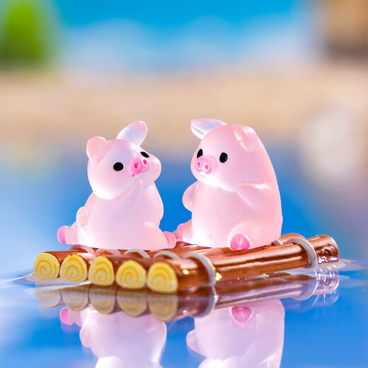 Piglet lumineux Ornements de bureau décoration de bureau créatif créatif mignon de bureau animal ornements jouets lumineux