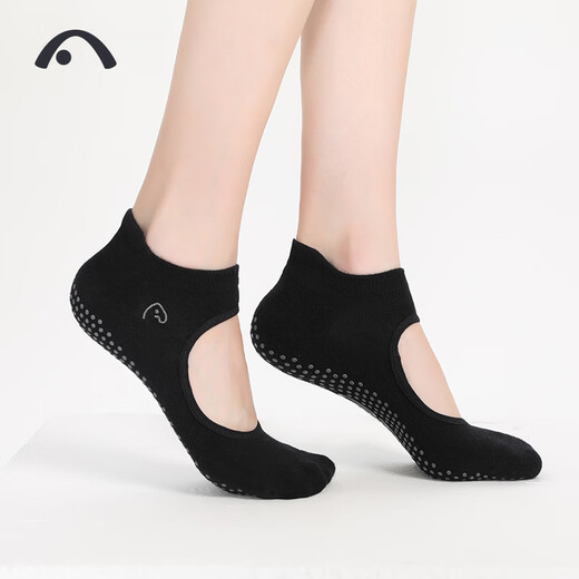 Aixiabu Yoga Socks Professional Yoga Socks High-end Fashion Spring and Autumn Four Seasons Dancing Non-Slip Socks Pilates Sports Socks A00WJW05 Black (Suitable for Sizes 35-39)