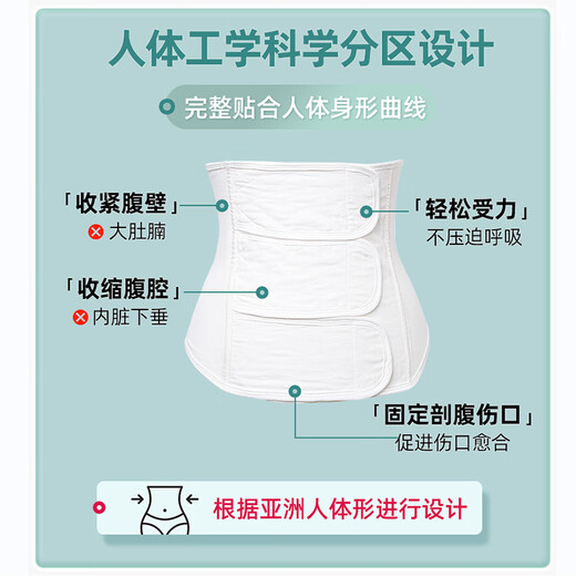 Difulun medical abdominal belt maternal caesarean section postpartum postoperative special restraint belt abdominal belt belt strap white L