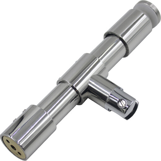 Yunpu shower room accessories bath bathroom bathroom glass door partition shower curtain rod joint stainless steel hanging clamp pull rod head straight through hanging clamp