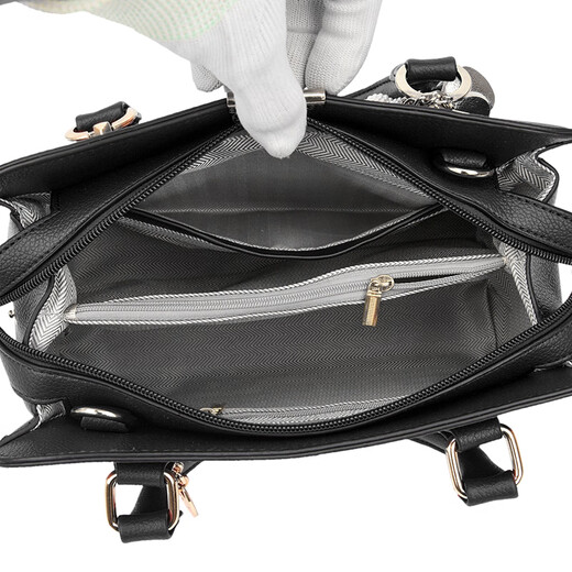 XUEAIDAISHU high-end women's bag genuine leather gift for mother and wife 2025 new middle-aged mother women's handbag white exquisite gift box + gift bag + hand bag card holder