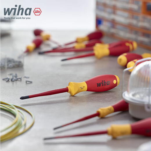 
wiha 35503 Phillips screwdriver insulated thin rod 3271 SoftFinish SL/PH2x100mm