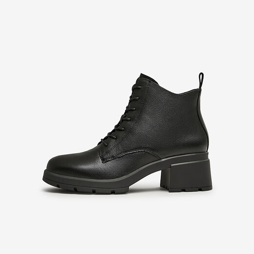 Heshe (Tata) Winter Mall gleich vielseitig Cowide Casual Martin Boots Frauenstiefel Neu 7BU53DD3 Schwarz (Single) 34