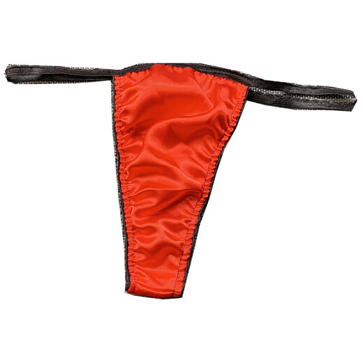 Men's Pure Cotton Thin Strap Sexy Single T-Pants Comfortable Seamless T-Pants Men's Underwear Sexy Gay Red