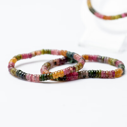 Tourmaline Bracelet Wanxun Jewelry Natural Crystal Women's Beginner Tourmaline 5mm 17cm x