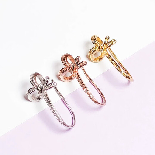 Fat Donglai's platinum buckle safety buckle 18k gold clip buckle Buddha Jade Jade Silver Clip Necklace Connection Style 1 White Gold