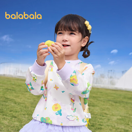 Balabala children's clothing boys and girls sweatshirts children's baby clothes 2024 spring children's cartoon tops 208124121203