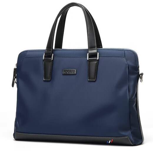 Golf GOLF business briefcase men's fashionable nylon water-repellent large-capacity handbag multi-functional horizontal shoulder crossbody casual men's bag 5I568364J blue with black