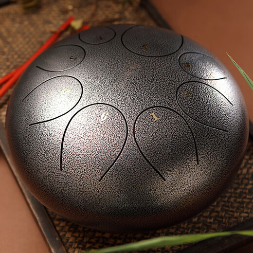 Tambour éthéré à Loudan coloré de langue en acier vide tambour tambour tambour adulte xuankong tambour percussion Inquiétude tambour sans souci 8 tons rétro argent 10 pouces 25cm