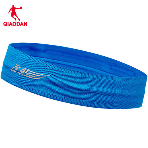 Jordan Qiaodan Feiying Sportstirnband Männer und Frauen, die Stirnband Anti-Perspirant, Schweiß leitend, Schweiß Anti-Sweat-Band Blue 丨 Das gleiche Modell für Männer und Frauen, beide Größe