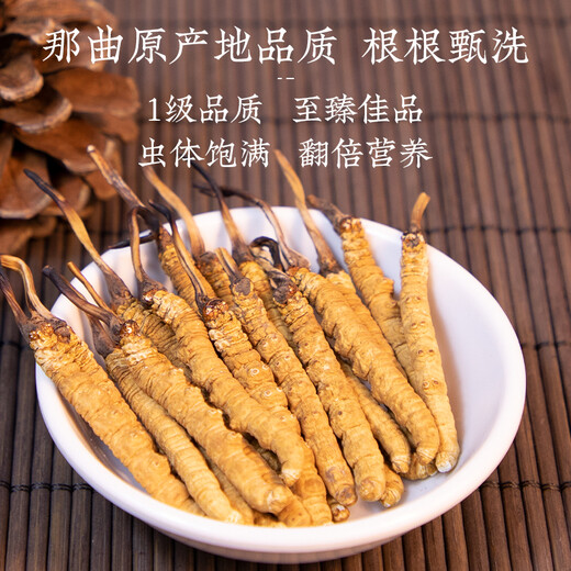 藏清源冬虫夏草西藏那曲虫草礼盒装头期干货冬虫草 4根/克200根 共50克