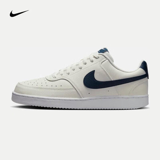 耐克（NIKE） 板鞋男鞋2025新款夏季COURT低帮运动鞋白色空军一号简版休闲鞋 HQ4867-101帆白/军械深海蓝 42