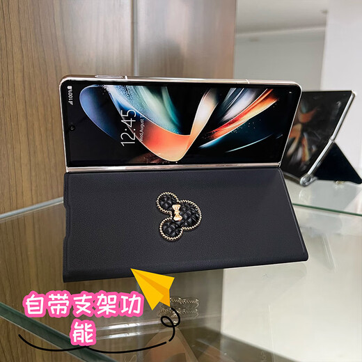Lion Kai Shield [all-inclusive anti-fall] Huawei mateXs2 mobile phone case with leather cute ballet girl Xs2 mobile phone case folding screen mate collector's version bracelet [black-all-inclusive magnetic leather case] ballet girl Huawei mate Xs 2