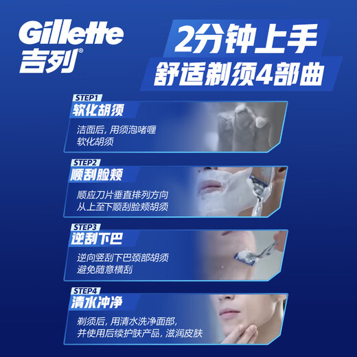 Gillette Fresh Lemon Shaving Foam 210g*3 Shaving Cream Shaving Gel Non-Shaving Head