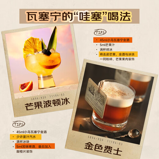 派斯顿白俄罗斯原瓶进口金酒45°烈酒洋酒小鸟瓦赛宁 端午节送礼 500mL 1瓶