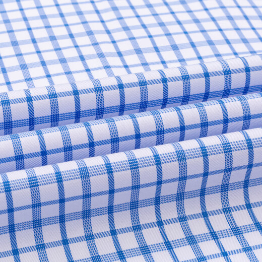 Jarrman Vireaf italiano Gioya Mani Big Brand Luxury Men 100% Pure Cotton Camisa de algodón de alta gama fácil de mantenimiento grande Tamaño 795 Azul Grid 40