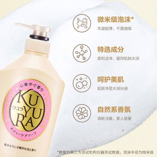 Keyouran Ding Yuxi's same style shower gel with rhubarb bottle 550ml, skin-beautifying fragrance, moisturizing, refreshing and long-lasting fragrance